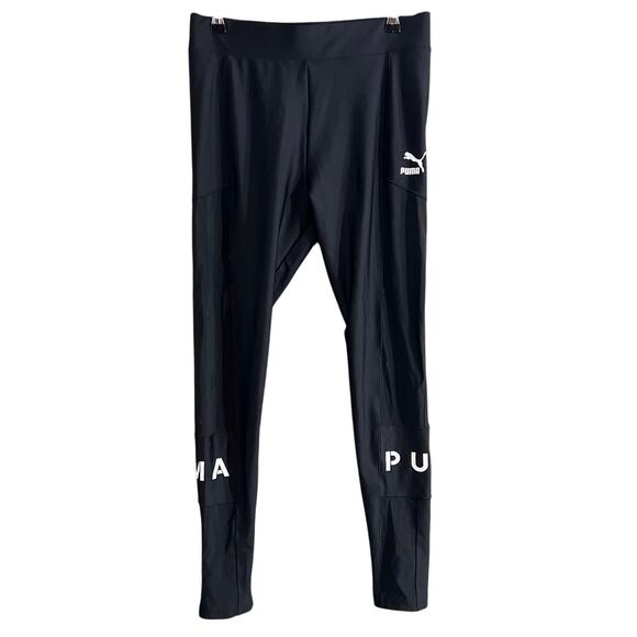 PUMA XTG Women's Black & White Active Mesh Leggings Size Extra Large XL New - Picture 1 of 9